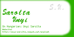 sarolta unyi business card